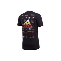 adidas 8-bit Platform Back Printing Sports Round Neck Short Sleeve Black Men's FN1720 S