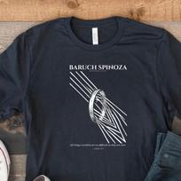Baruch Spinoza Lens Woodcut Tee Philosopher Dark Academia Ethics Shirt and kids tshirt 3XL white