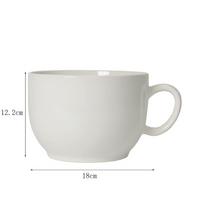 2000 ml itin talpus puodelis Kontinentinis baltas keramikos puodelis Kavos pusryčių instant makaronų puodelis Namų dekoravimo ornamentai white