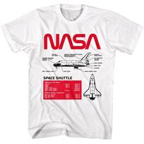 NASA Shuttle Launch Men039;s T Shirt USA Space  Designs on The Moon White Cotton Unisex T-Shirt S red