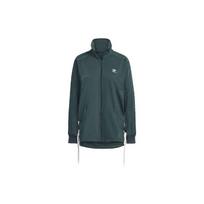 Adidas Originals Solid Color Logo Embroidery Zip-Up Stand Collar Jacket With Drawstring Women Jackets Green HK5073 XS