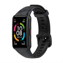 Pakeičiama apyrankė, suderinama su Huawei Band 6 ir Honor Band 6, vandeniui atspari silikoninė apyrankė, minkšta apyrankė Type 3 black