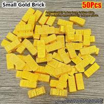 50/100Pcs New Alloy Small Gold Bar Solid Mini Wealth Attraction Ornament Golden Brick Craft Moving Business Opening Gift