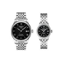 TISSOT Le Locle Collection Automatic Mechanical Movement Unisex Watch 39.3mm Black Dial Steel Watch Case T0064071105300+T41118353 black