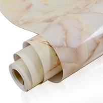 3D Marmuro Vinilas Vandeniui Atspari Sienų Danga Vonios Kambariui Stalui Virtuvei Spintai Stalviršiui Lipni Etiketė Baldams Namų Dekoras 40cmx1m beige