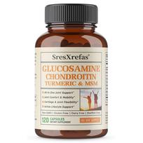 Glucosamine Sulfate Potassium Supplement, With Turmeric Extract, Quercetin, 120 Capsules 120 Capsules beige