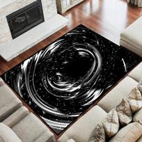 3D Lava Illusion Rug Burning Magma Area Rug Visual Trap Floor Mat Creative Non-Slip Carpet for Living Room Bedroom Home Decor 50cm x 80cm red
