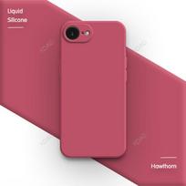 Coque Phone Case for Apple iPhone 16E 16 Pro Max Plus 5G Plain Silicone Basic Classic Straight Edge Back Cover Funda Accessories iPhone 16 Plus ryškiai raudonos spalvos