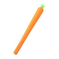 Funny Carrot 0.5mm Black Gel Ink Writing Pen Office School Supply Creative Gift oranžinė