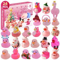 Delightful Festive Rubber Duck Blind Box For Kids Stress Relief Fun Advent Calendar Gift Style 3 yellow