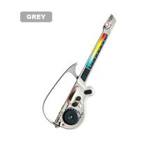 Stringless Electric Guitar Multifunction DJ Music Mixer LED Lights Kids Early Educational Toy Musical Instrument for Xmas Gifts gray