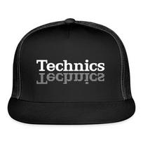 Technics Audio Music Black Trucker Hat Cap Adult Size black