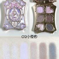 Flower Knows Strawberry Cupid Collection Make-up Palette 14g Pink Blush Highlighter Flower Know Glitter Eyeshadow Palette gray