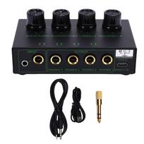 6.35mm Output Stereo Headphone Amplifier Headphone Splitter Adapter  for Music Production juoda