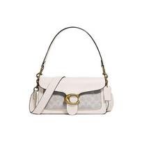 COACH Tabby Drobės Odos Vyno Dievo Rankinė, Pečių Rankinė, Per Petį Nešiojama Rankinė Moteriška Balta 91215-B4R7B One Size 1 white