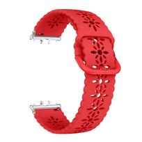 Romantic strap for Samsung Galaxy Fit 3 Smart Watch Wedding Strap Lovely Women Plum Watches Strap for Samsung Galaxy Fit 3 For Galaxy Fit 3 raudona