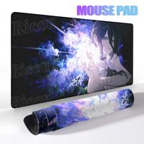 Large Gamer Reze Makima Mouse Pad Anti-slip Anime Chainsaw Man Office Accessories Keyboard Extension Mat Setup Gaming Decoration 30x60cm blue
