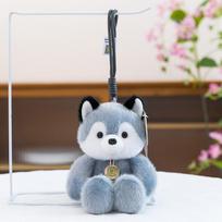 Running animal doll plush toy cute panda bag keychain doll doll gift 22cm 0.146kg gray