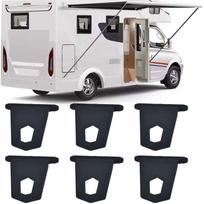 ABS Outdoor Camping Tent Awning Hooks Clip Ring Clothes Racks Hanger for RV Camper Caravan Party Light Holder /black one size juoda