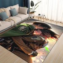3D Animacinis Attack on Titan Eren Mikasa Anime Kilimas Kilimas Svetainei Miegamajam Namų Sofos Dekoravimui, Vaikų Žaidimui Neslystantis Grindų Kilimėlis 40x60cm( 15x23in ) gray