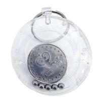 Magic Coin Escape Puzzle Keychain Easy to Carry 1.9 Inch Coin Disappearing Trick white