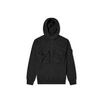 Stone Island Ghost Pieces Black Label Hooded Sweatshirt With Large Pocket Men Sweatshirt 7215636F3-V0029 L black