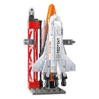 TOYLINX 115PCS Spaceship Building Blocks Set Rocket Launch Shuttle Construction Toy for Kids Boys Girls Space Exploration white