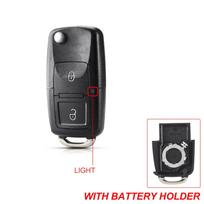 2/3/4 Bottons Folding Car Remote Key Shell Case Fob For Vw Passat Polo Golf Bora Ibiza Leon Octavia Fabia Beetle Skoda Seat B5 gray