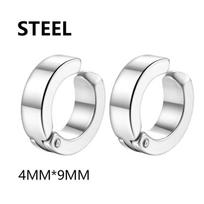 1/12 poros nerūdijančio plieno nepraduriami magnetiniai auskarai-studs unisex su CZ magnetiniu ausies klipsu moterims ir vyrams punk hip hop auskarų rinkinys gray