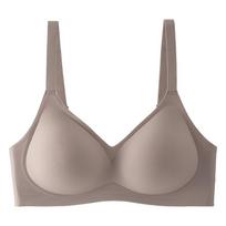 Women Breast Underwear Bra Traceless Anti-sagging Fixed Cup Bra XL kūno spalva