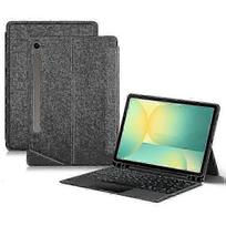 new Improved Samsung Galaxy Tab S10 FE Leather Case with Bluetooth Keyboard and Backlight Trackpad