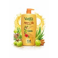 Dabur Vatika Ayurvedic Shampoo - 1 L | For Strong & Healthy Hair | No Parabens | For All Hair Types | Power of Dus Poshan for 10 Hair Problems yellow