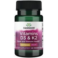 Vitamins D3 & K2 - 2,000 IU - 75 mcg - N60 - Swanson