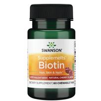 Biotin - 5000 mcg - N60 - Biotinas vyšnių skonio - Swanson