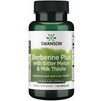 Berberine Plus with Bitter Melon & Milk Thistle - N60 - Berberinas su karčiąja melione ir margainiu - Swanson