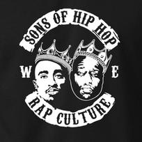 SONS OF HIP HOP Rap Culture T-Shirt Tupac Notorious Big Biggie Legends Tee XXXXL gray
