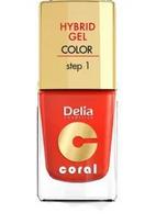 Delia Cosmetics Coral Hybrid Gel Nagų Lakas Nr. 14 Oranžinė Raudona 11ml