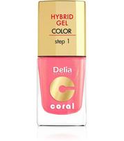 Delia Cosmetics Coral Hybrid Gel Nagų Lakas Nr. 16 Šiltai Vidutinė Rožinė 11ml
