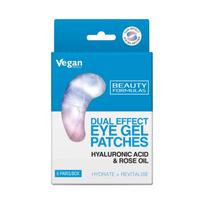 BEAUTY FORMULAS Eye Gel Patches Dviejų efektų geliniai paakių pleistrai - Hialurono rūgštis + Rožių aliejus