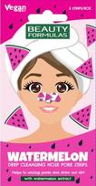 BEAUTY FORMULAS Nose Pore Strips Giliai valantys nosies pleistrai - Arbūzas (arbūzas) 1 pakuotė - 6 vnt.
