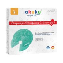 AKUKU Geliniai kompresai skaudančioms krūtims - šilti / šalti 1 pakuotė. - 2 vnt.