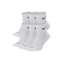 Nike Everyday Plus Paminkštintos Ankle Kojinės 6 poros Baltos SX6899-100 L gray
