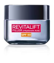 Loreal REVITALIFT FILLER [HA] Anti-Age Rauklė Užpildymo Kremas SPF50 50ml