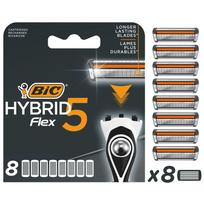 BIC Hybrid Flex 5 Kasetės skustuvui - blisteris 1 pakuotė su 8 vnt.
