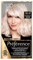 LOREAL Preference plaukų dažai 10.21 - labai labai šviesus perlų blondinas 1 vnt.