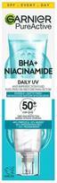 GARNIER Pure Active Fluid prieš trūkumus BHA + Niacinamide Kasdienis UV SPF50+ 40ml