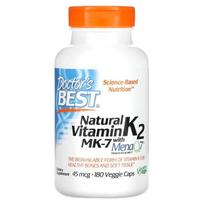 Natural Vitamin K2 MK7 with MenaQ7, 45mcg - 180 vcaps - Doctor's Best