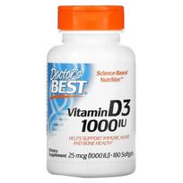 Vitamin D3, 1000 IU - 180 softgels - Doctor's Best