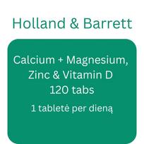 Calcium + Magnesium, Zinc & Vitamin D - 120 tabs - Holland & Barrett