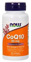 CoQ10 with Omega-3, 60mg - 60 softgels - NOW Foods